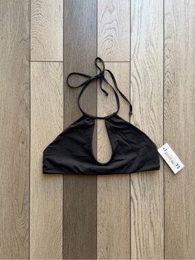 Dippin' Daisy's Black Halter Keyhole Bikini Top New size M